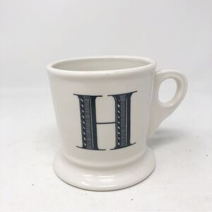 ANTHROPOLOGIE | Monogram Letter H Mug Cream & Black